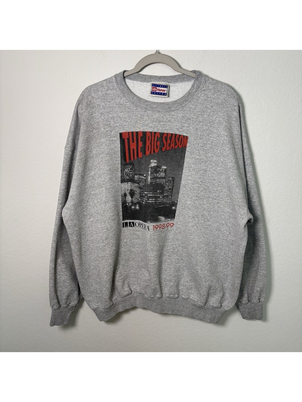 VTG Los Angeles Opera 1998-1999 Crewneck Sweatshirt Heathered Grey Size XL